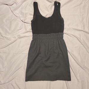 J.crew black and grey wool and silk dress